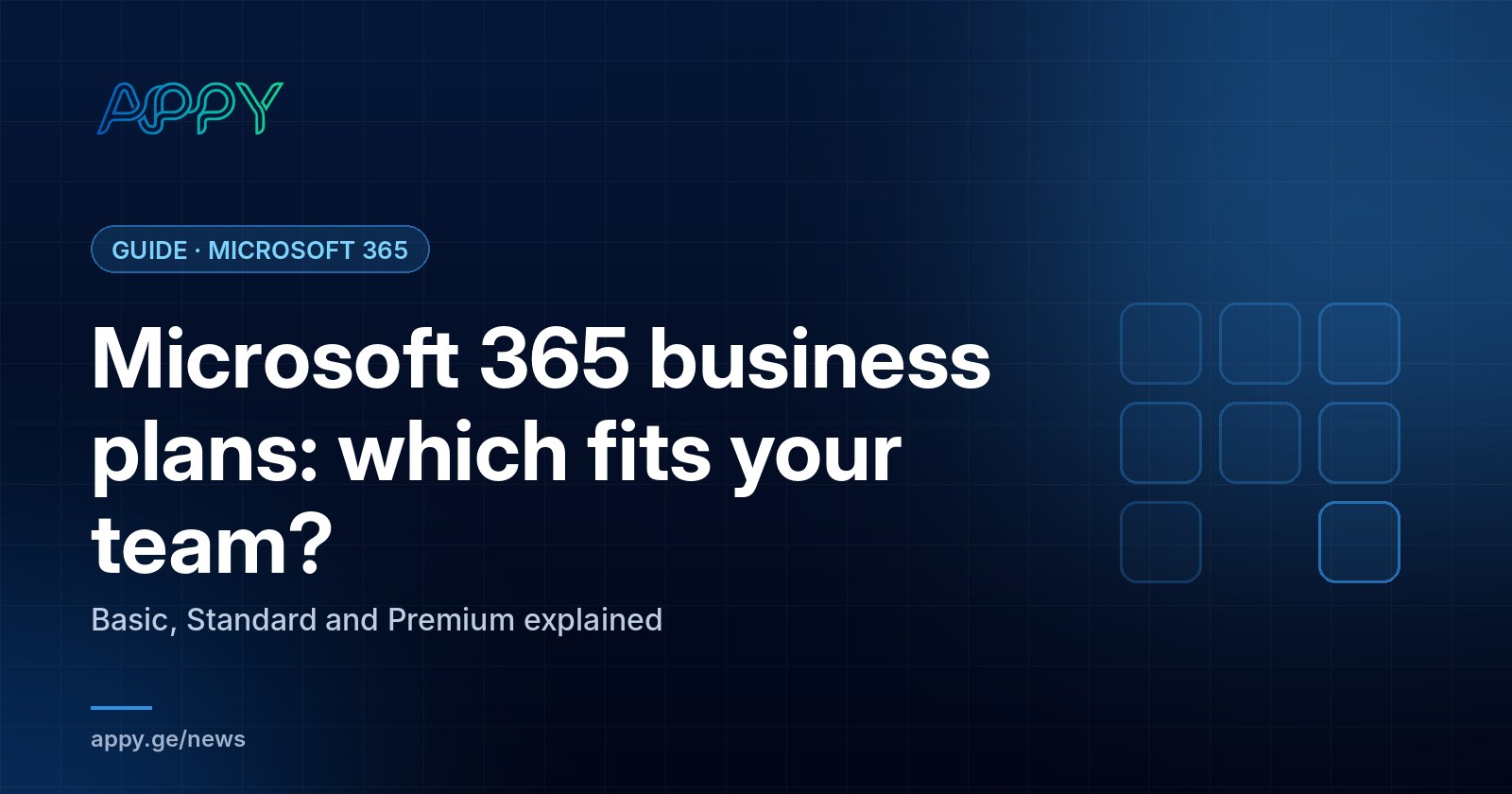 Microsoft 365 Business-ის გეგმები: რომელი რომელ გუნდს შეეფერება
